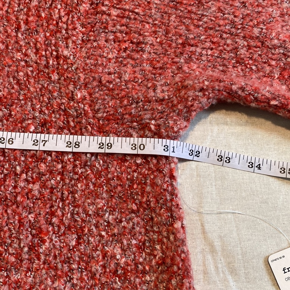 Free People BFF Sweater with Cowl Neck - Scarlet Flame - Picture 8 of 12